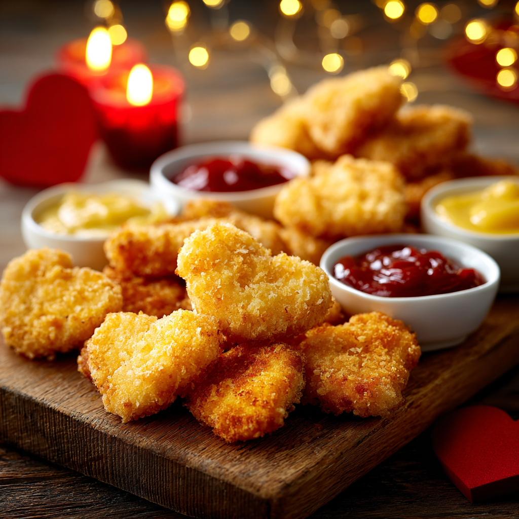 Heart-Shaped Chicken Nuggets Recipe - Recipe Image