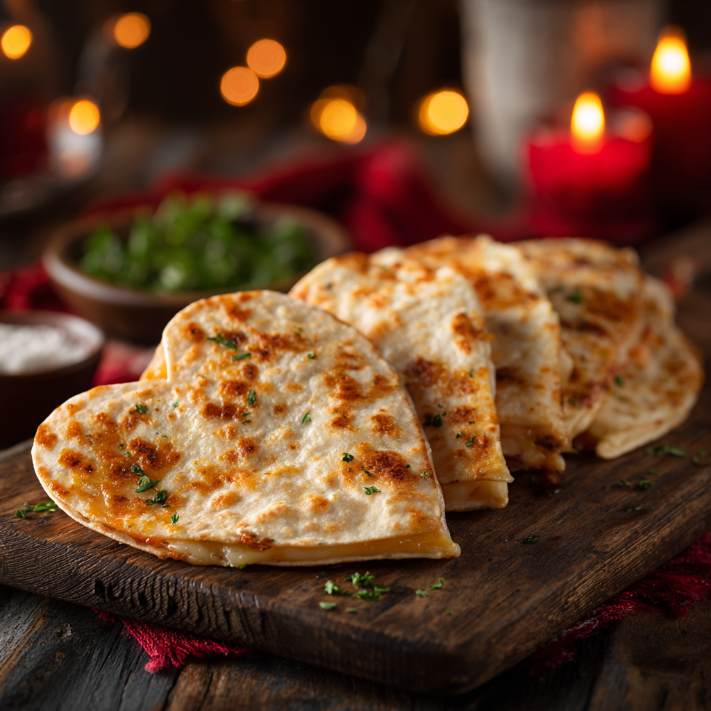 Heart-Shaped Quesadillas Recipe 2 Heart-Shaped Quesadillas Recipe - Recipe Image