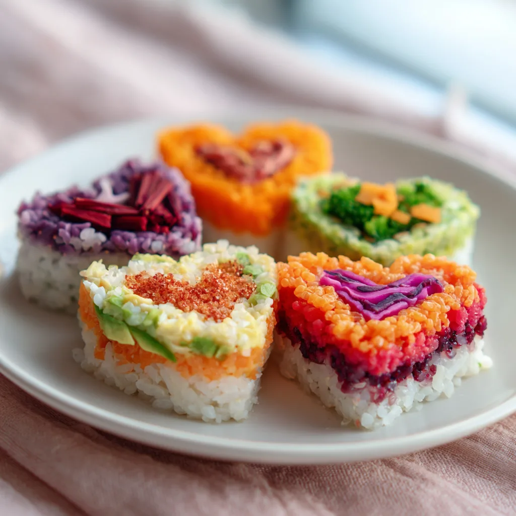 Valentine’s Day Sushi Rolls Recipe - Recipe Image