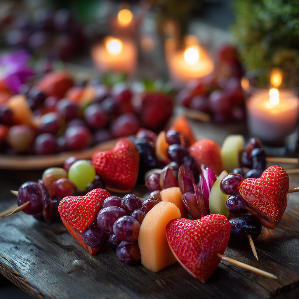 Valentine’s Day Fruit Skewers Recipe - Recipe Image