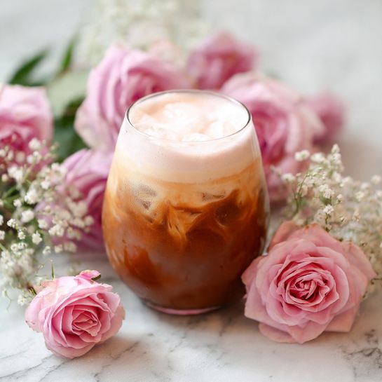 Indulge in Pink Rose Cold Foam for Your Perfect Iced Coffee Recipe - Recipe Image
