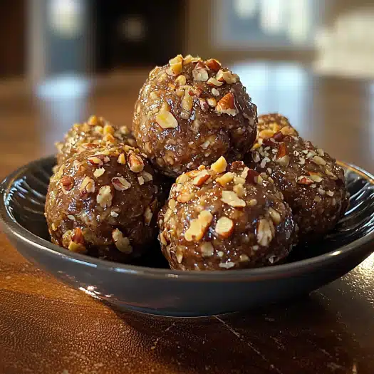 No-Bake Pecan Pie Energy Balls with Dates and Crunchy Nuts