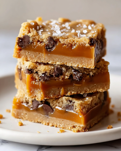 Salted Caramel Chocolate Chip Cookie Bars