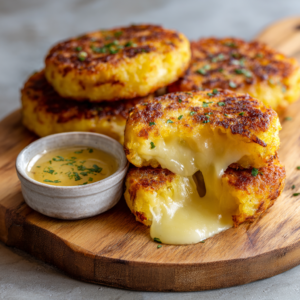 Crispy Cheese-Stuffed Potato Cakes Recipe