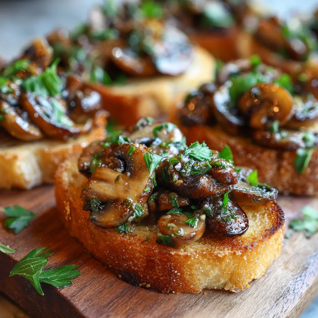 Garlic Butter Mushroom Toasts Recipe