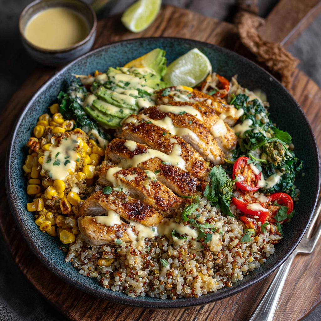 Honey Mustard Chicken Grain Bowl Recipe