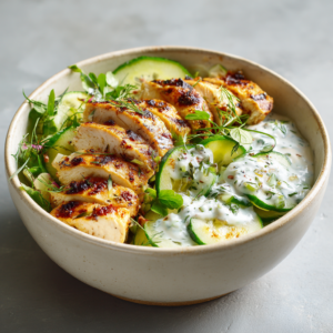 Greek Yogurt Marinated Chicken Bowl Recipe