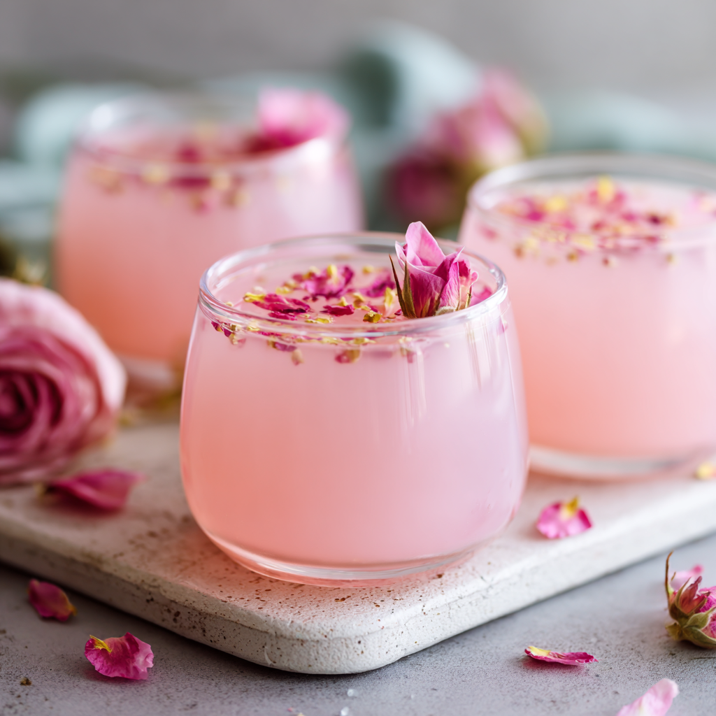 Rose Milk Jelly Cups: Floral & Elegant Recipe