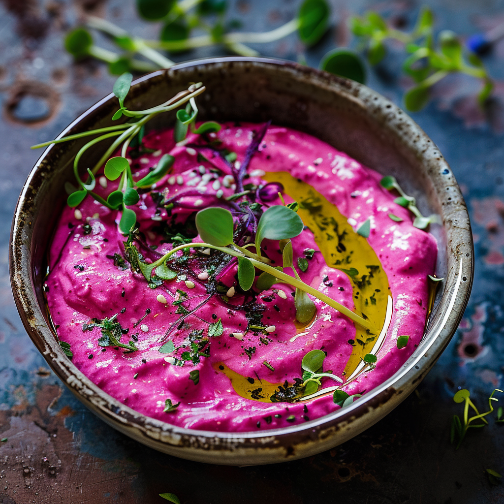 Beetroot Yogurt Dip: Pink Savory Cream Recipe