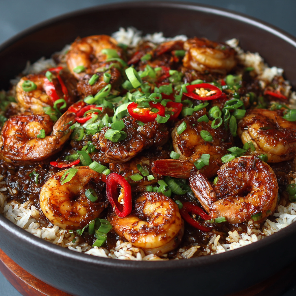 Soy Garlic Chicken Shrimp Rice: Dark Savory Depth Recipe - Recipe Image