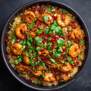 Red Chili Oil Chicken & Shrimp Rice: Extreme Heat Challenge Recipe