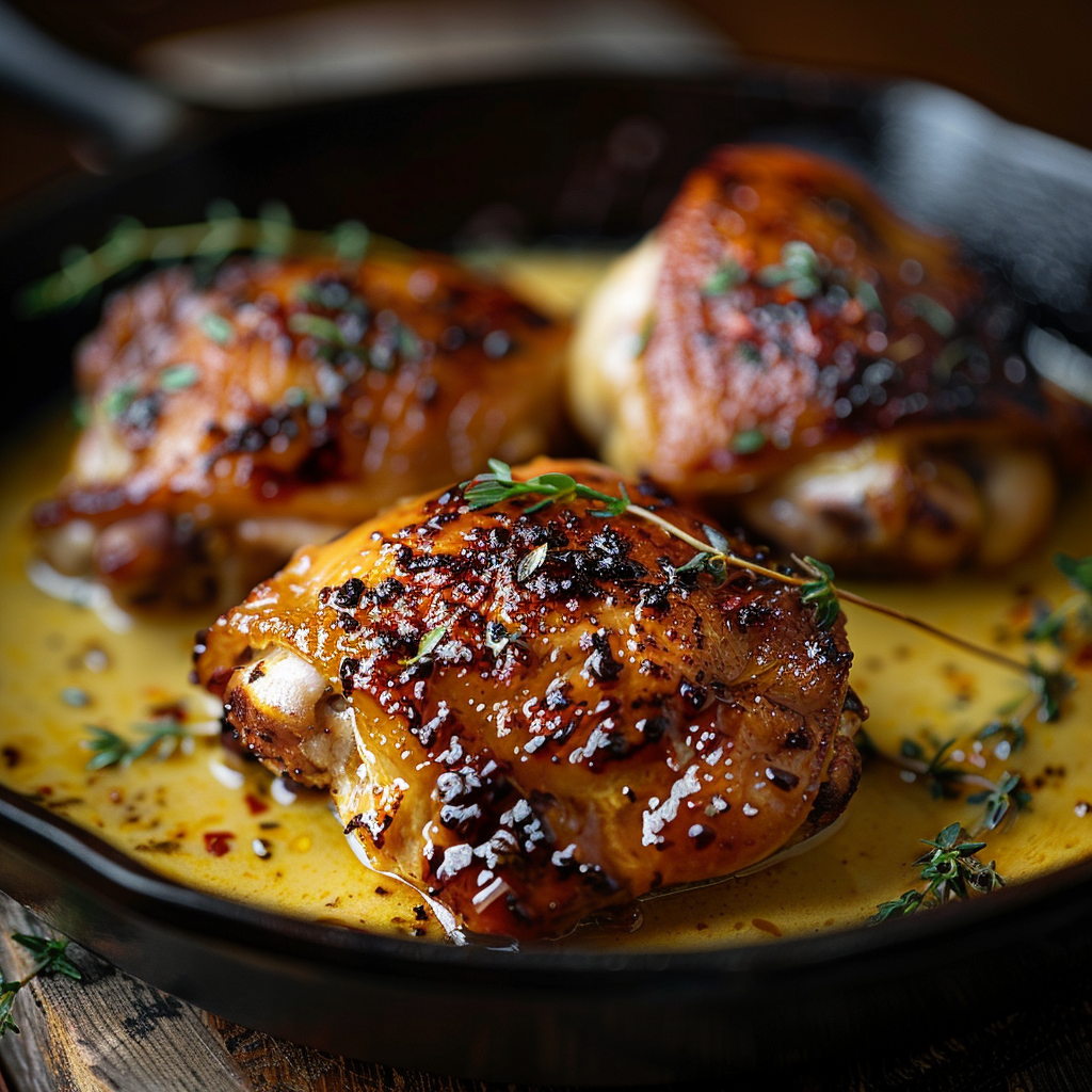 Honey Mustard Glazed Chicken Thighs Recipe