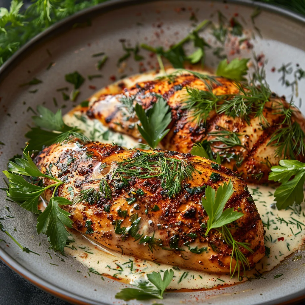 Smoky Paprika Chicken with Creamy Herb Sauce Recipe