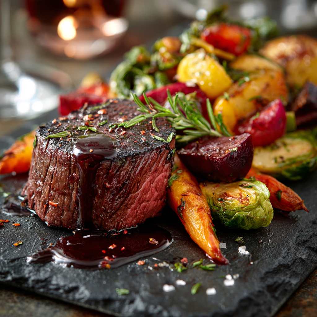 Beef Tenderloin with Red Wine Reduction Recipe