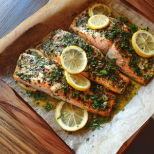 Lemon Herb Baked Salmon Recipe