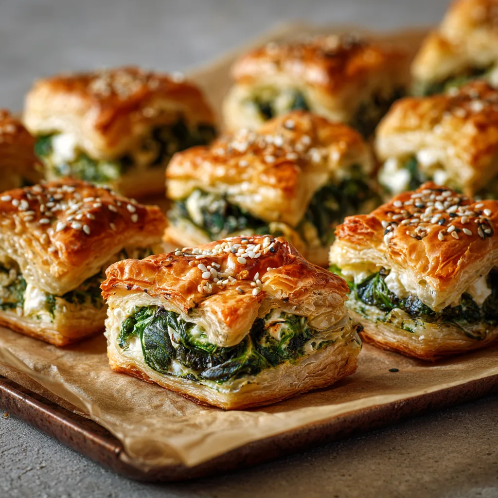 Spinach & Feta Puff Pastry Bites Recipe
