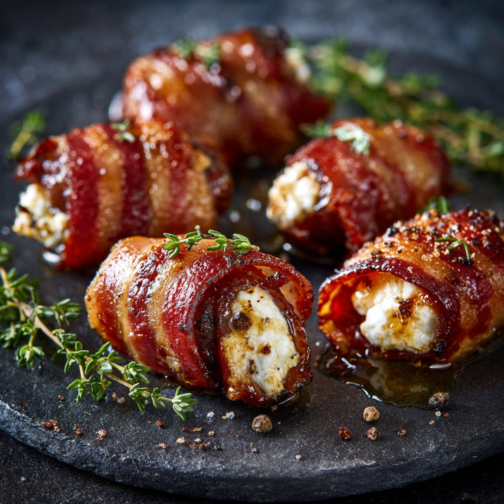 Bacon Wrapped Dates with Goat Cheese & Honey: An Incredible Ultimate Recipe - Recipe Image