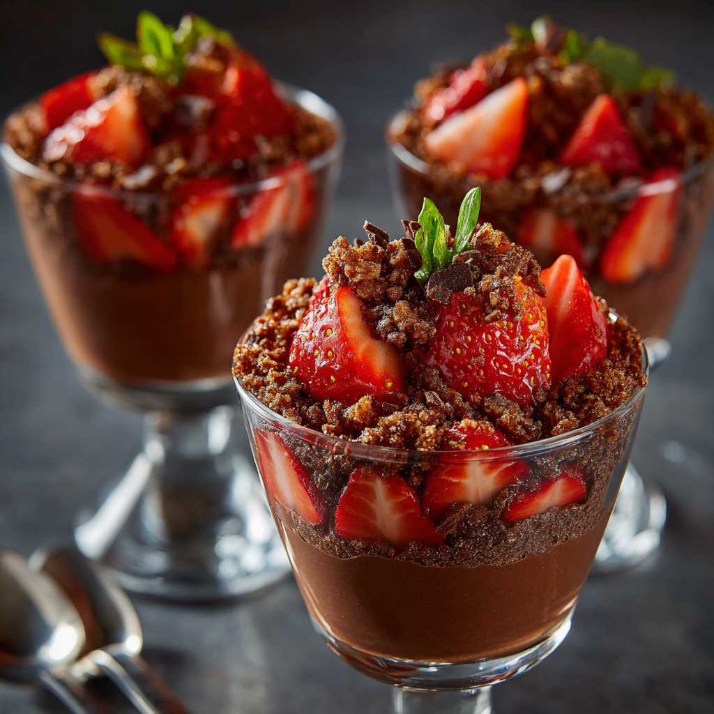Chocolate Strawberry Crunch Cups Recipe