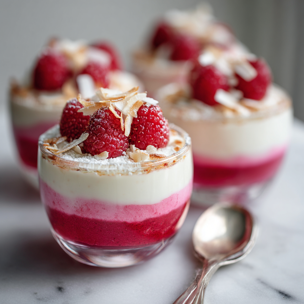 Raspberry Coconut Mousse Cups Recipe