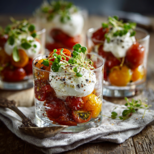 Creamy Burrata Tomato Cups Recipe