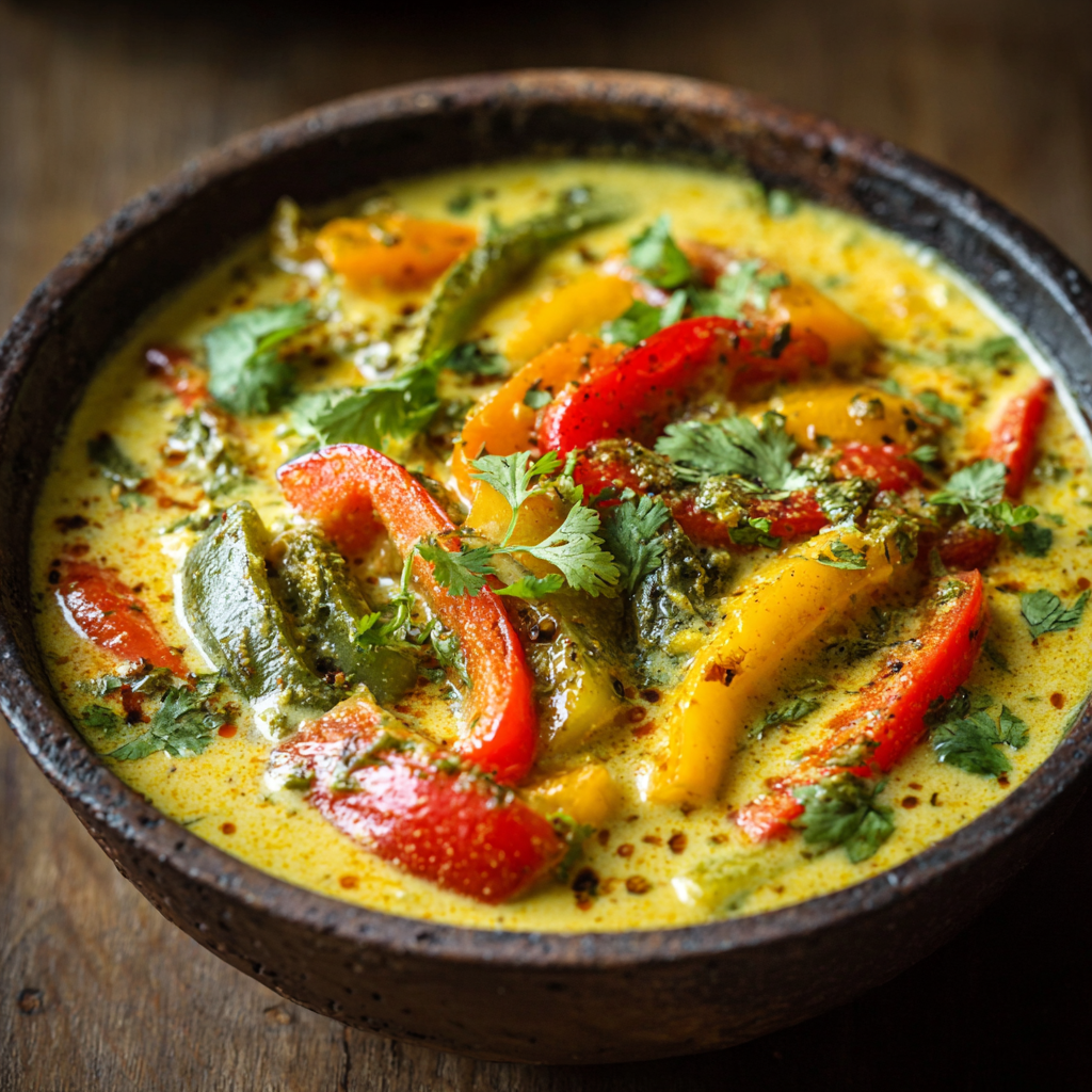 Vegan curry with bell pepper Recipe