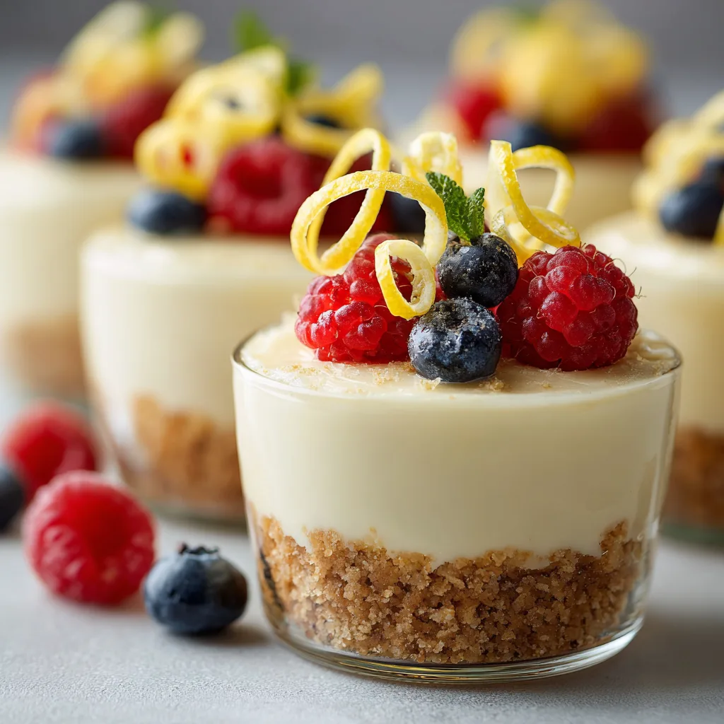 No-Bake Lemon Cheesecake Cups Recipe