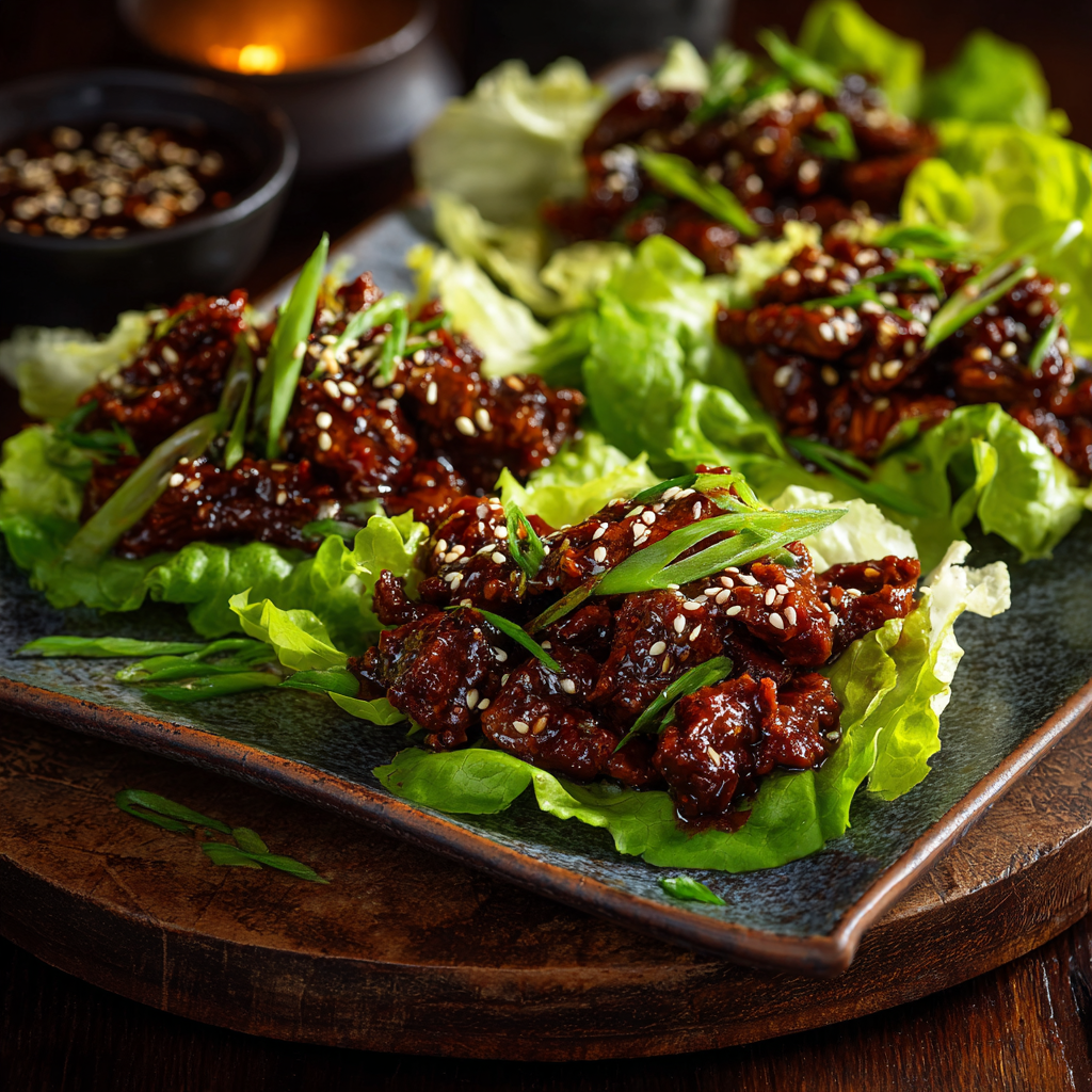 Firecracker Beef Lettuce Wraps Recipe