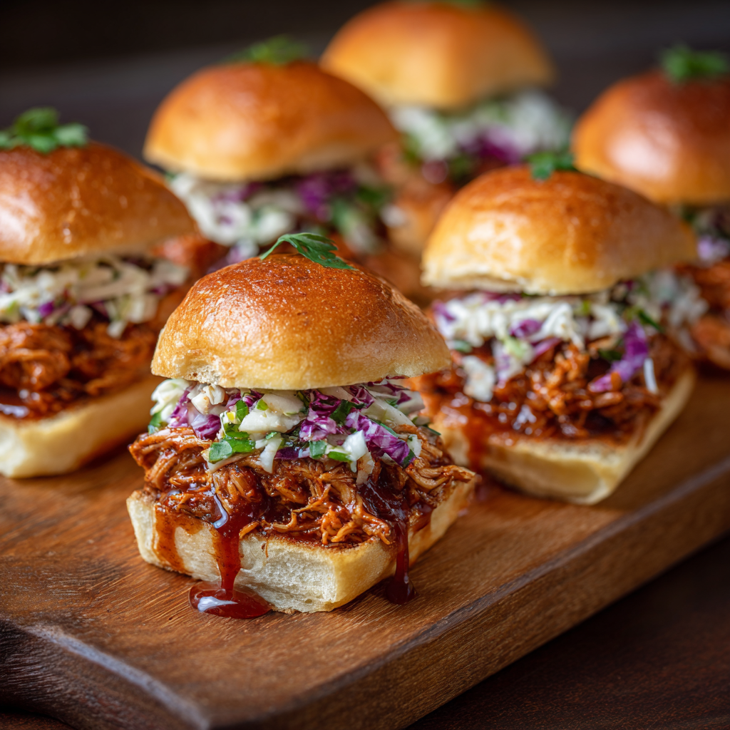 Spicy Chipotle BBQ Pulled Chicken Sliders Recipe
