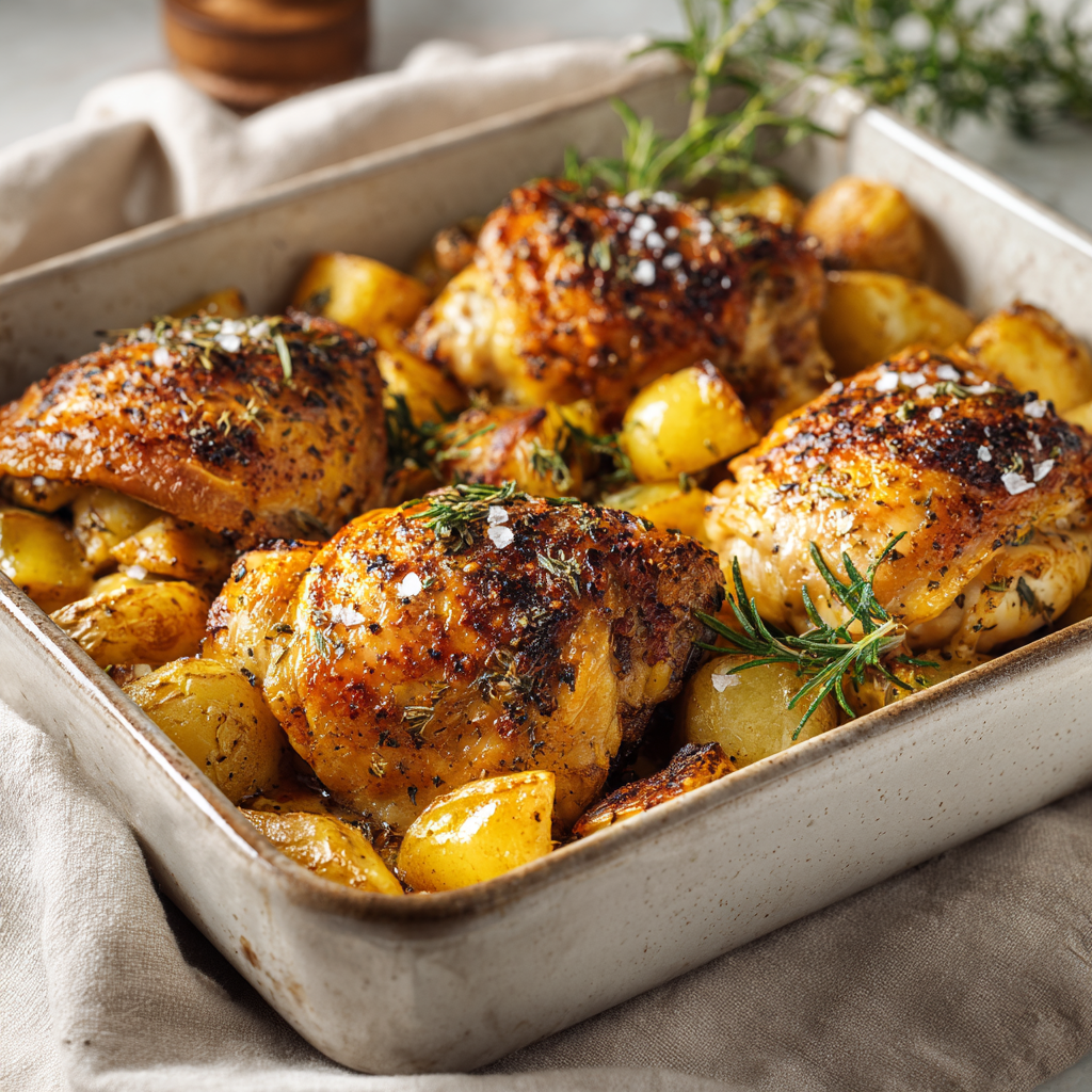 Baked Chicken and Potatoes Recipe