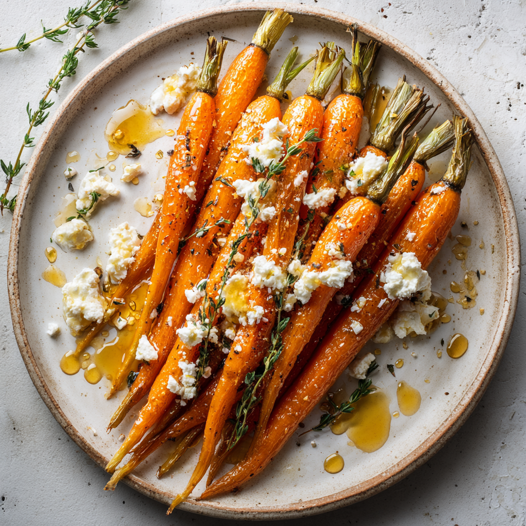 Whipped Feta & Hot Honey Roasted Carrots Recipe