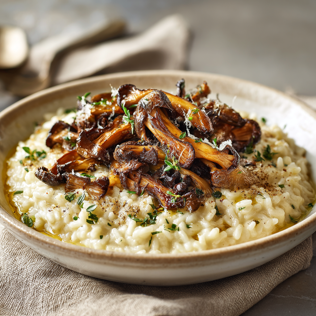 Creamy Truffle Mushroom Orzo Recipe