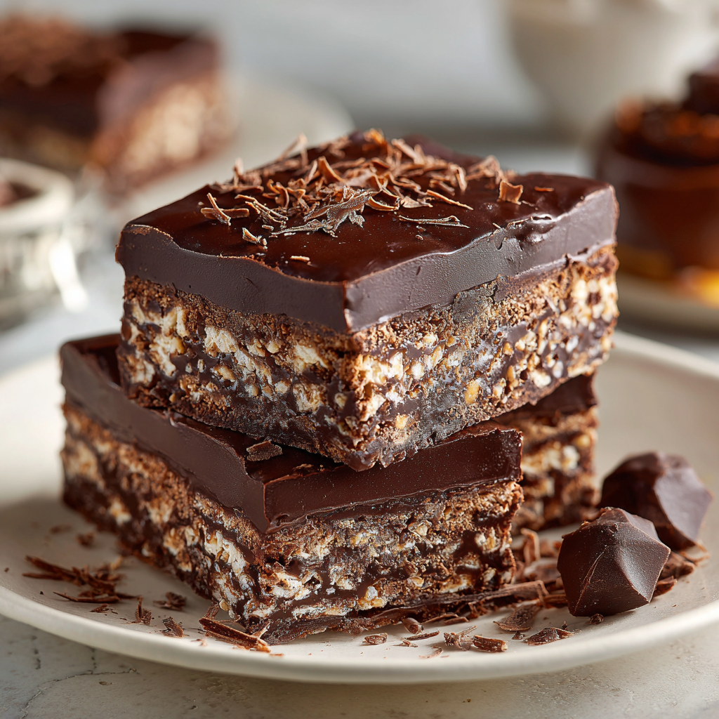 No-Bake Chocolate Biscuit Cake Recipe - Recipe Image