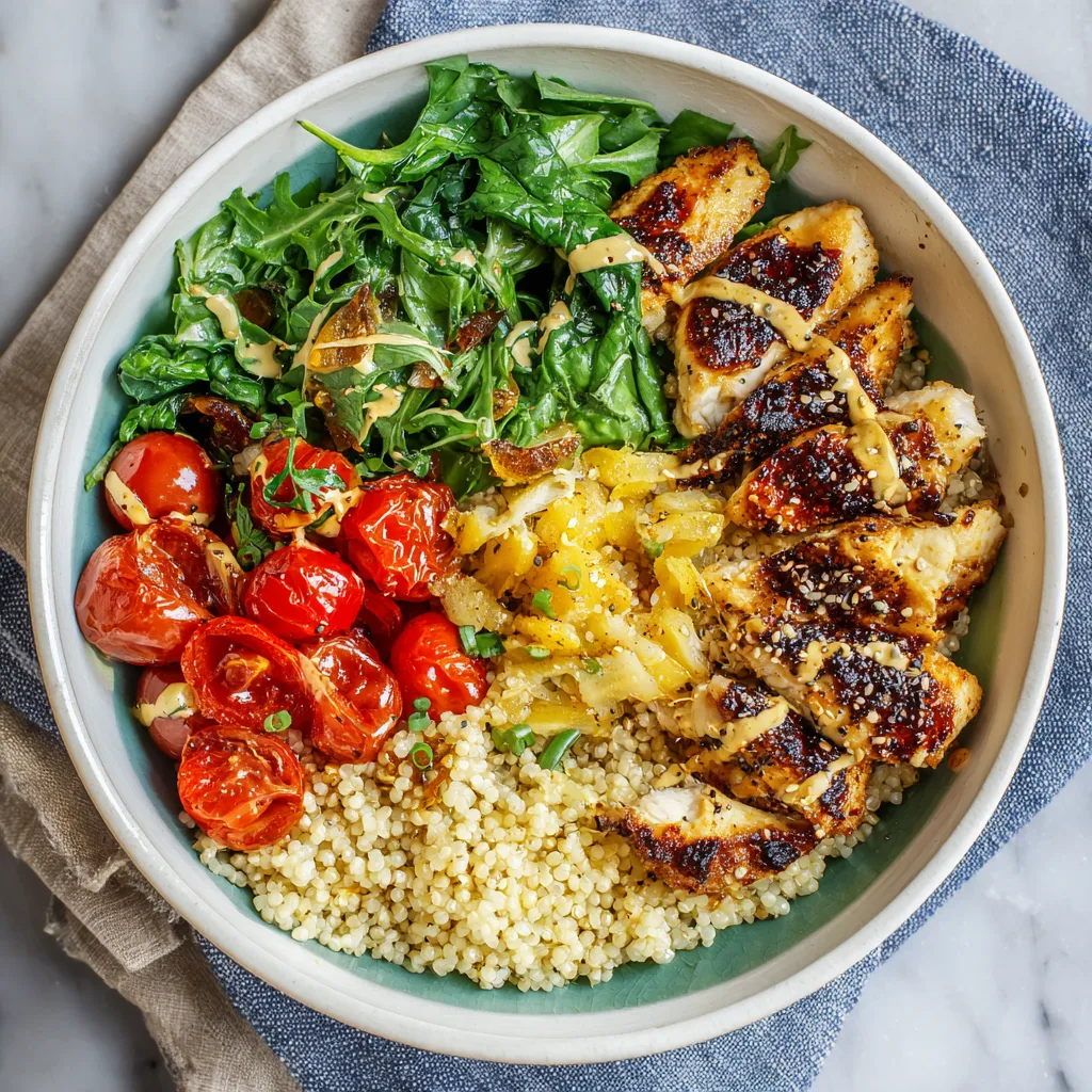 Honey Mustard Chicken Grain Bowl Recipe 2 Honey Mustard Chicken Grain Bowl Recipe - Recipe Image
