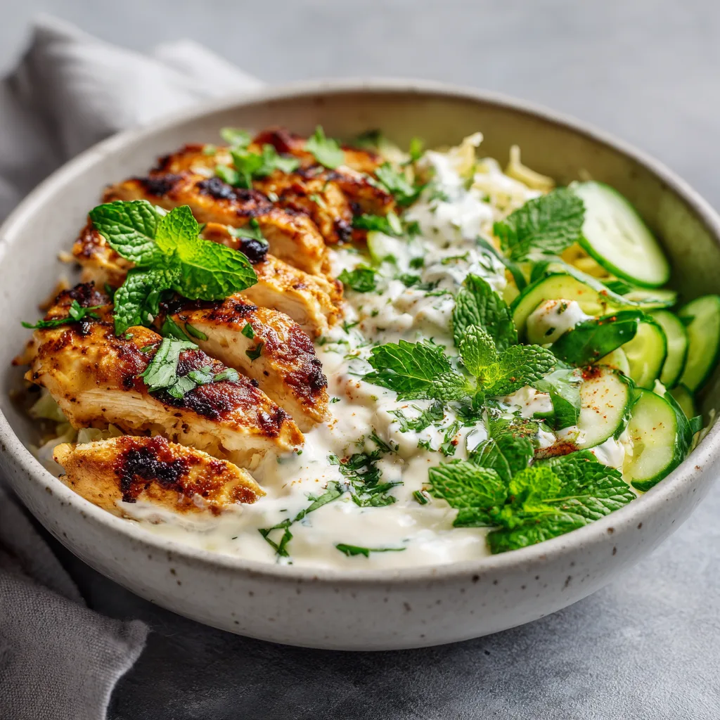 Greek Yogurt Marinated Chicken Bowl Recipe - Recipe Image
