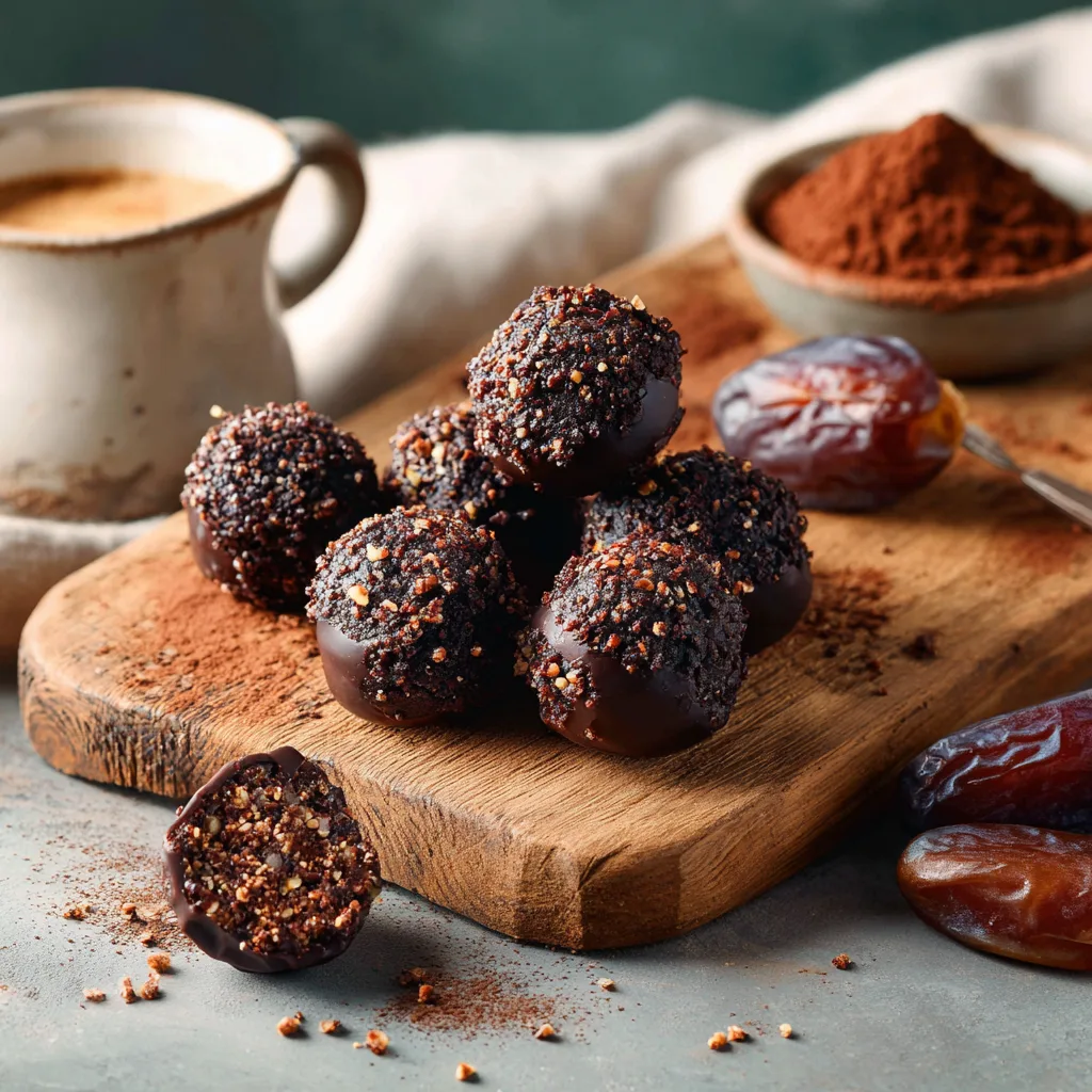 Date Chocolate Energy Truffles: Naturally Sweet Bites Recipe - Recipe Image