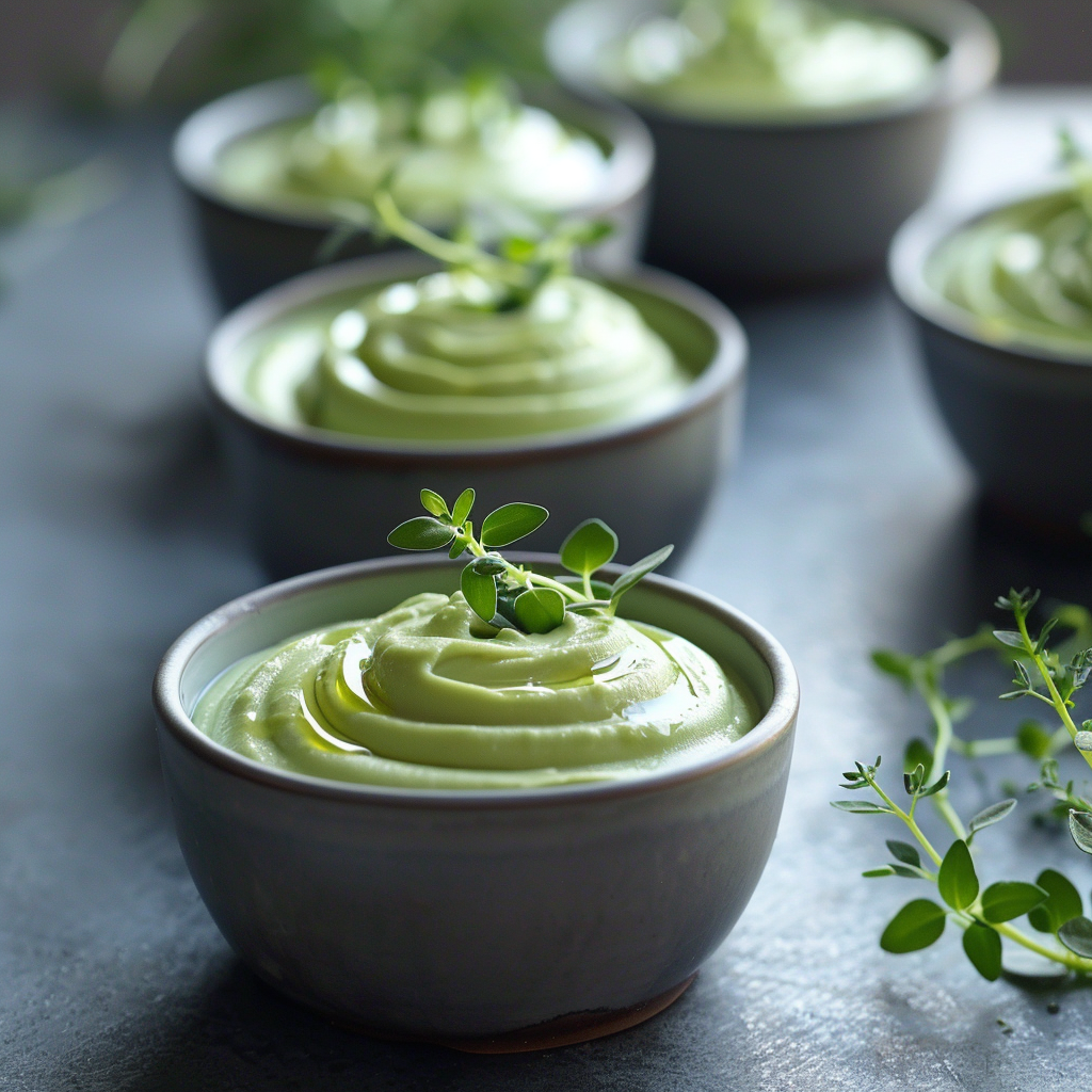 Avocado Herb Savory Mousse: Green Umami Bite Recipe - Recipe Image