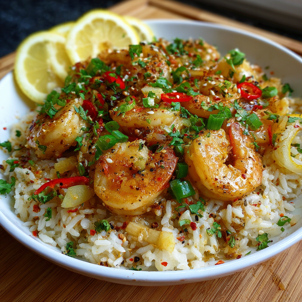 Lemon Pepper Chicken Shrimp Rice: Sharp & Savory Recipe - Recipe Image