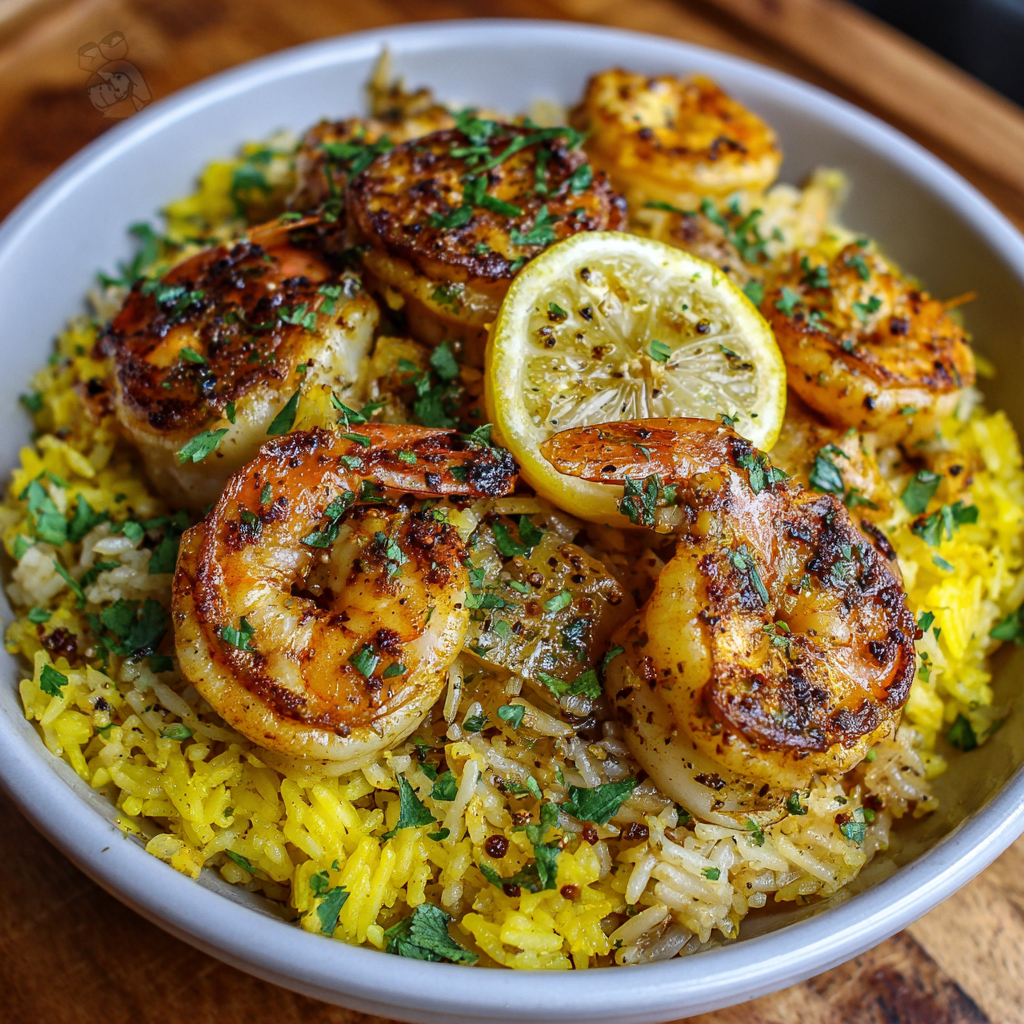 Lemon Pepper Chicken Shrimp Rice: Bright & Zesty Recipe - Recipe Image