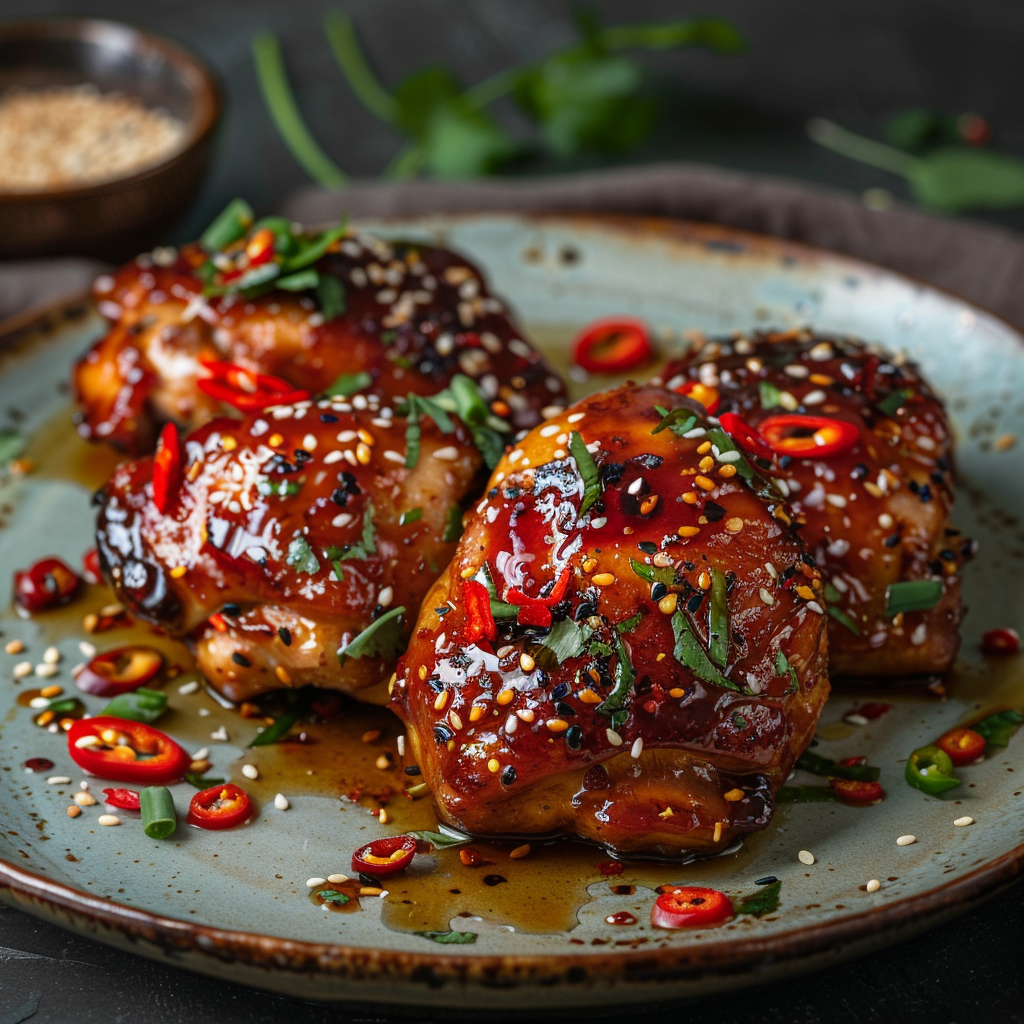 Spicy Honey Glazed Chicken Thighs: Sweet Heat Perfection Recipe - Recipe Image