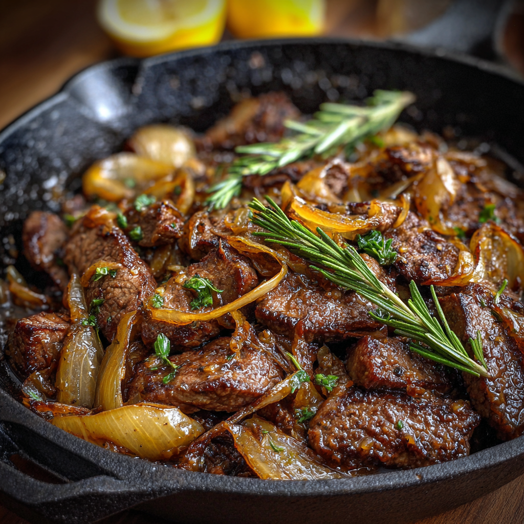 Beef with Caramelized Onions: Deep Savory Delight Recipe - Recipe Image