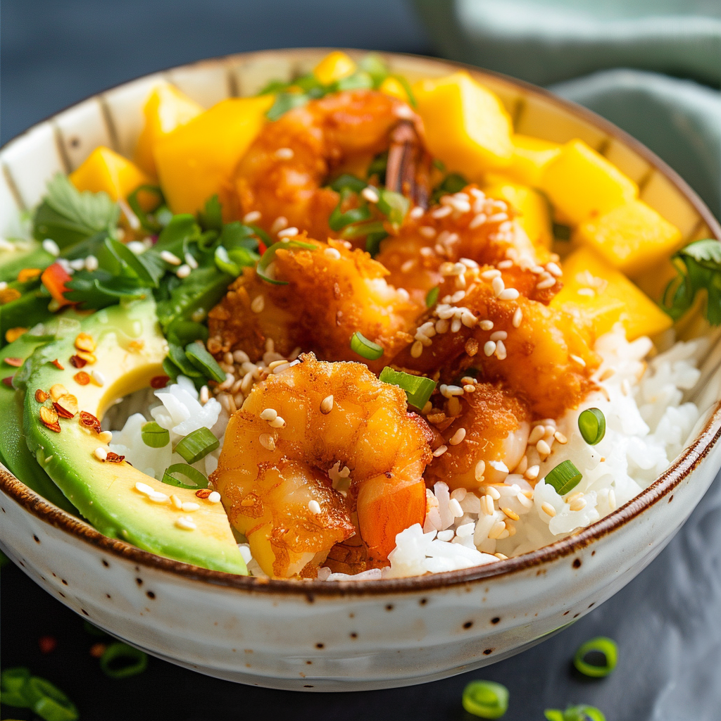 Coconut Shrimp Rice Bowl Recipe - Recipe Image