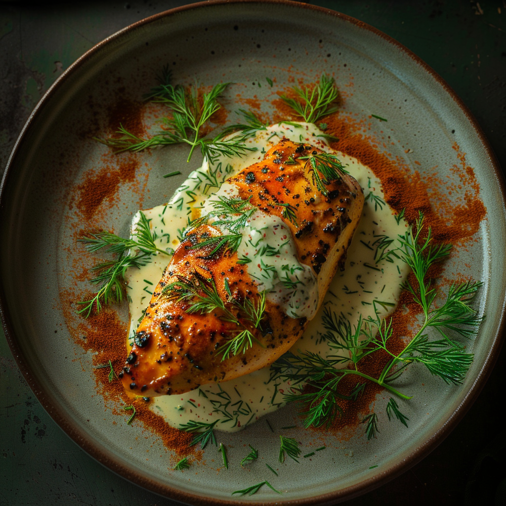 Smoky Paprika Chicken with Creamy Herb Sauce Recipe - Recipe Image