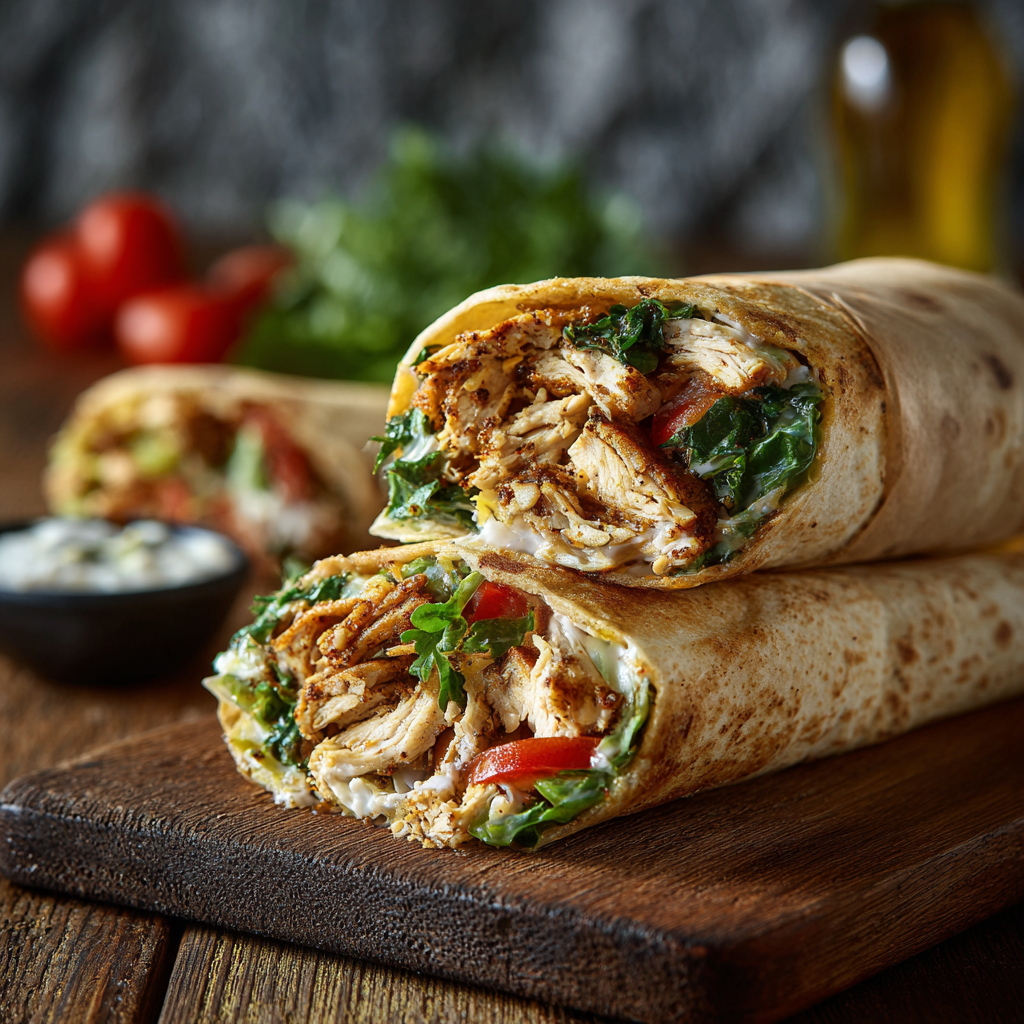 Chicken Shawarma Wrap Recipe - Recipe Image