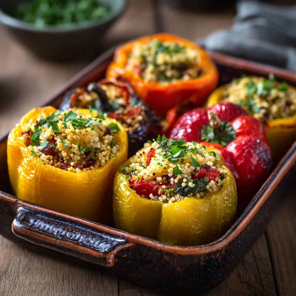 Mediterranean Stuffed Bell Peppers Recipe - Recipe Image