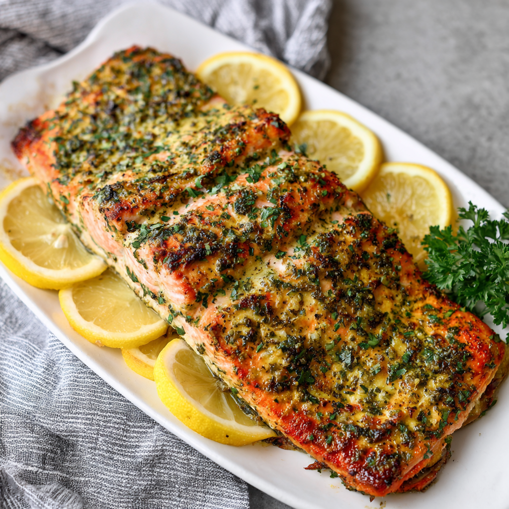 Lemon Herb Baked Salmon Recipe - Recipe Image