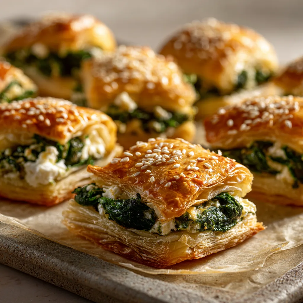 Spinach & Feta Puff Pastry Bites Recipe 2 Spinach & Feta Puff Pastry Bites Recipe - Recipe Image
