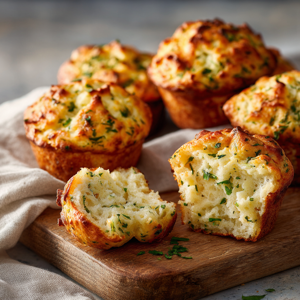 Cheese & Herb Savory Muffins Recipe - Recipe Image