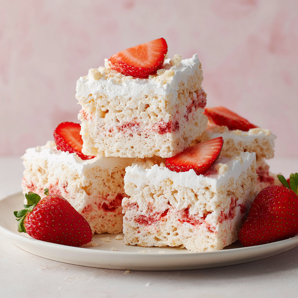 Strawberry Shortcake Rice Krispie Treats: An Amazing Ultimate Recipe - Recipe Image