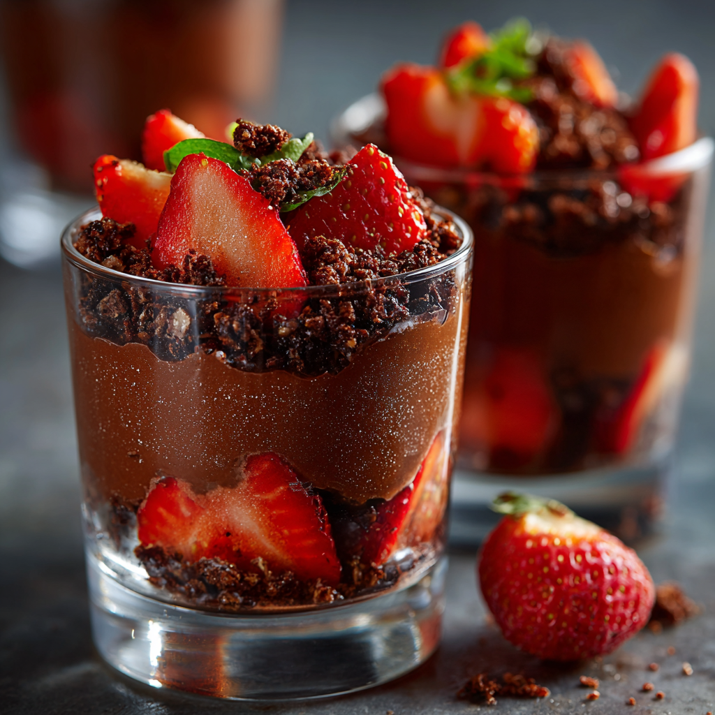 Chocolate Strawberry Crunch Cups Recipe - Recipe Image