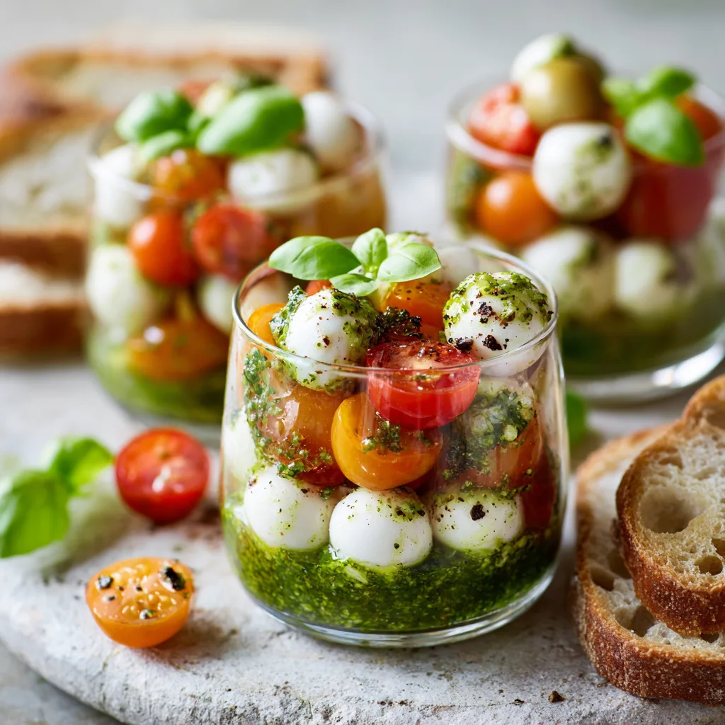 Caprese Pesto Cups Recipe 2 Caprese Pesto Cups Recipe - Recipe Image